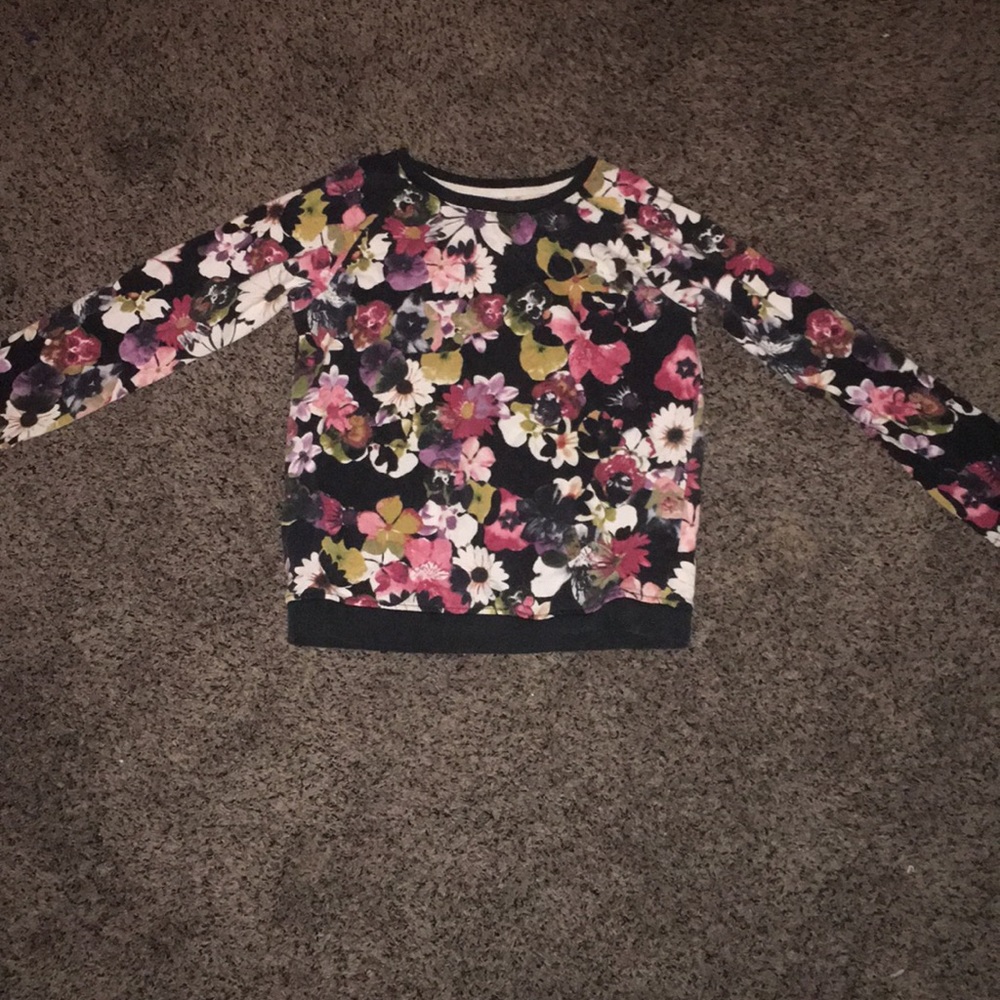 Floral sweatshirt(girls size)  large/10-12